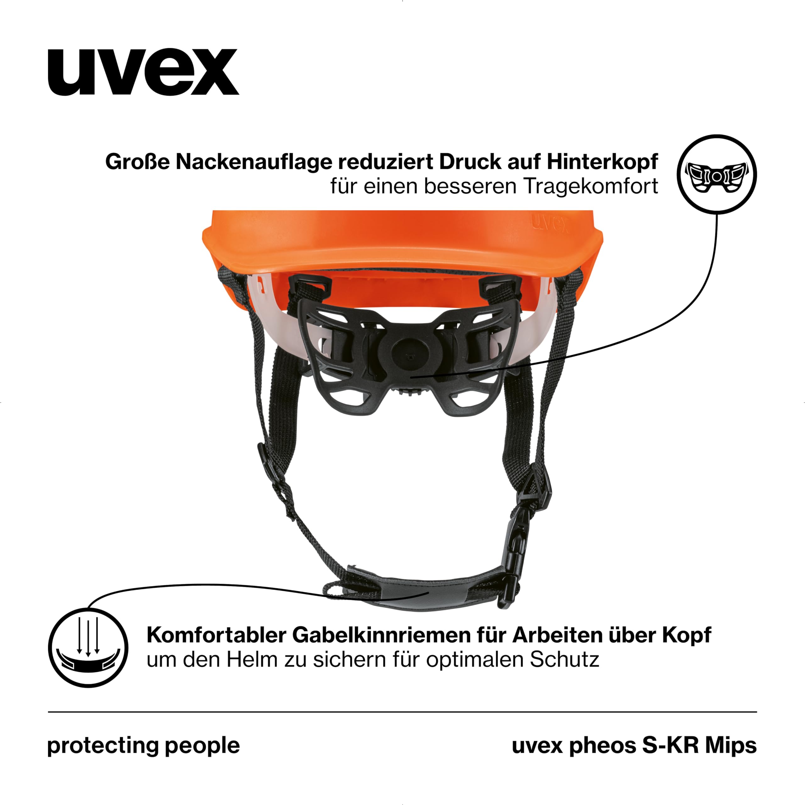 Casco Protector de Alta Visibilidad uvex pheos S-KR MIPS® Naranja, Talla única