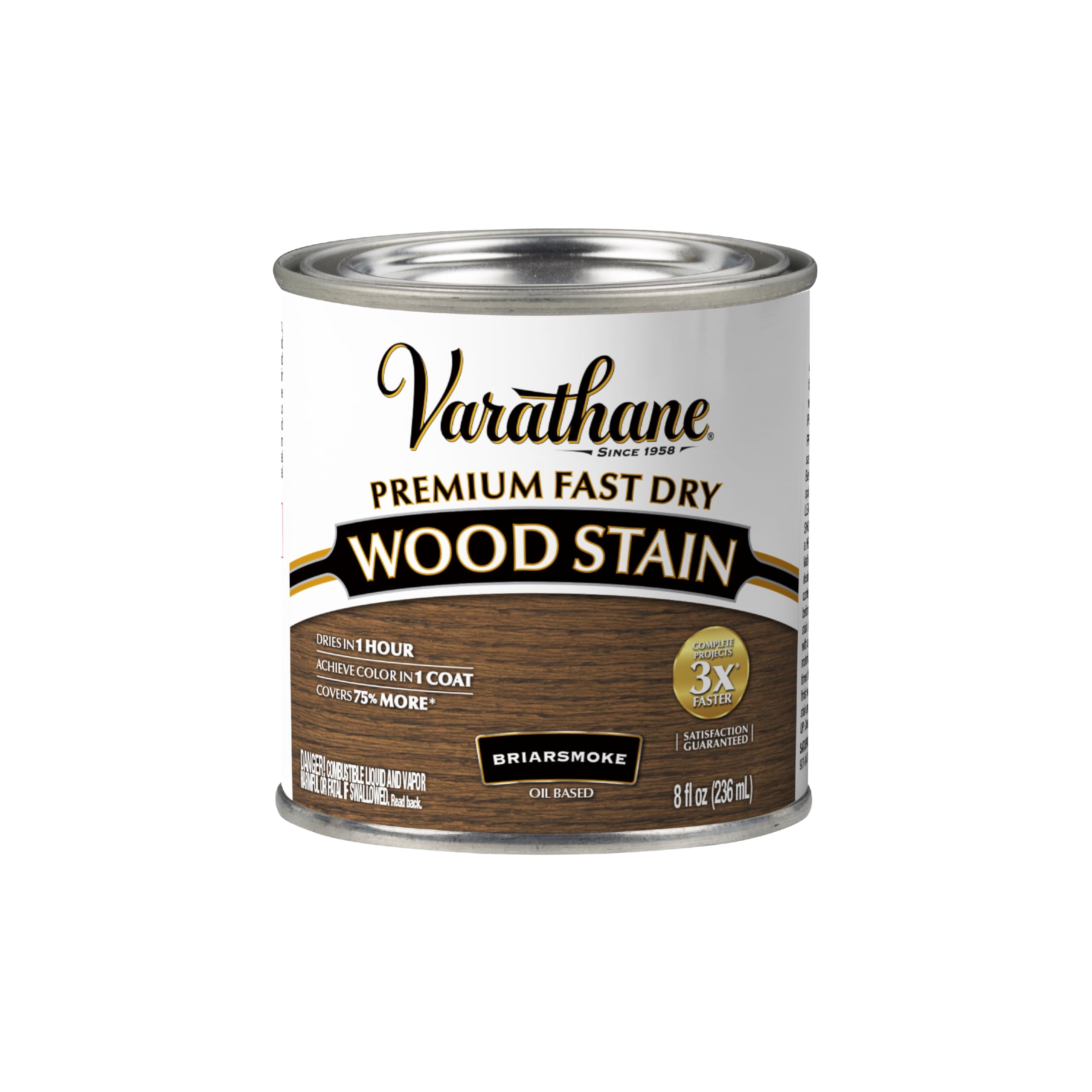 Rust-Oleum Varathane 307415 Premium Fast Dry Wood Stain, BRIARSMOKE, (Half Pint/236ml)