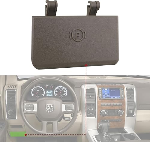 Miniatura 9 de TQPONLY 74401 Manija de liberación de freno de estacionamiento (negro) compatible con Dodge Ram 1500 2500 3500 4500 5500 camión