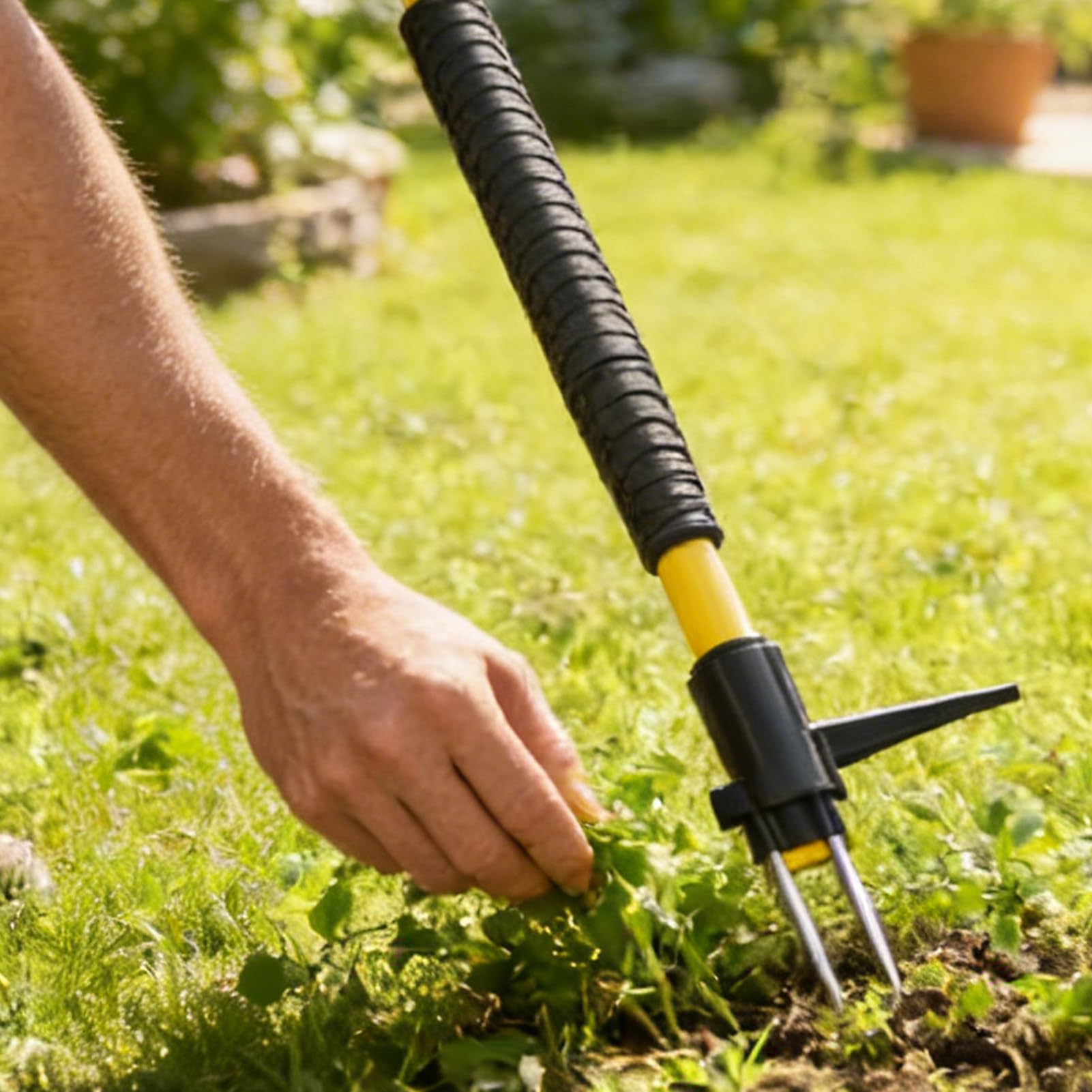 Estirpatore per da Giardino Zappa Manuale a 3 Artigli con Impugnatura a T