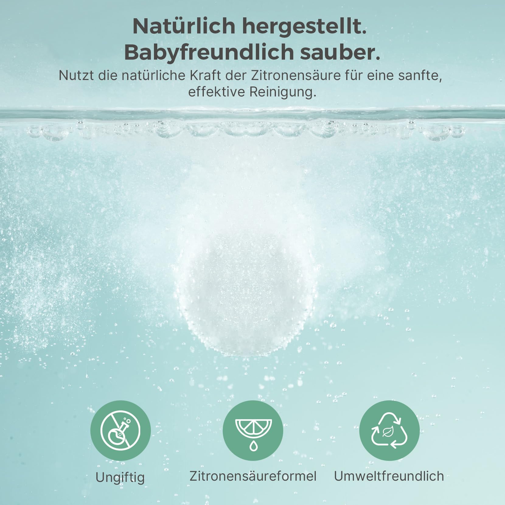 Momcozy Elektrischer Dampfsterilisator & Trockner für Babyflaschen – Platzsparend, 6 Flaschen Kapazität & Entkalkungstab für Babyproduct wie Milchpumpem, Flaschenwärmer, Bottle washer, Sterilisator fü