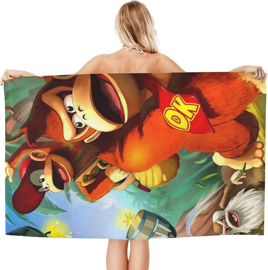 Amazon.co.jp: 人気 ドンキーコング マイクロファイバー バスタオル