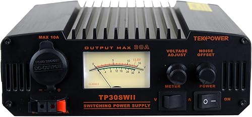 TekPower TP30SWII 30 Amp DC 13.8V Fuente de alimentación de conmutación analógica con compensación de ruido