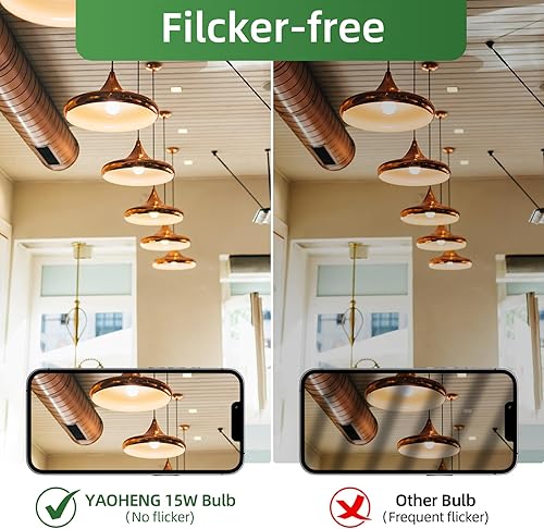 Miniatura 6 de Bombillas LED A19, bombillas LED equivalentes a 100 W, 15 W, 1500 lúmenes, blanco cálido 2700 K, bombillas A19 de base estándar E26, no regulables,