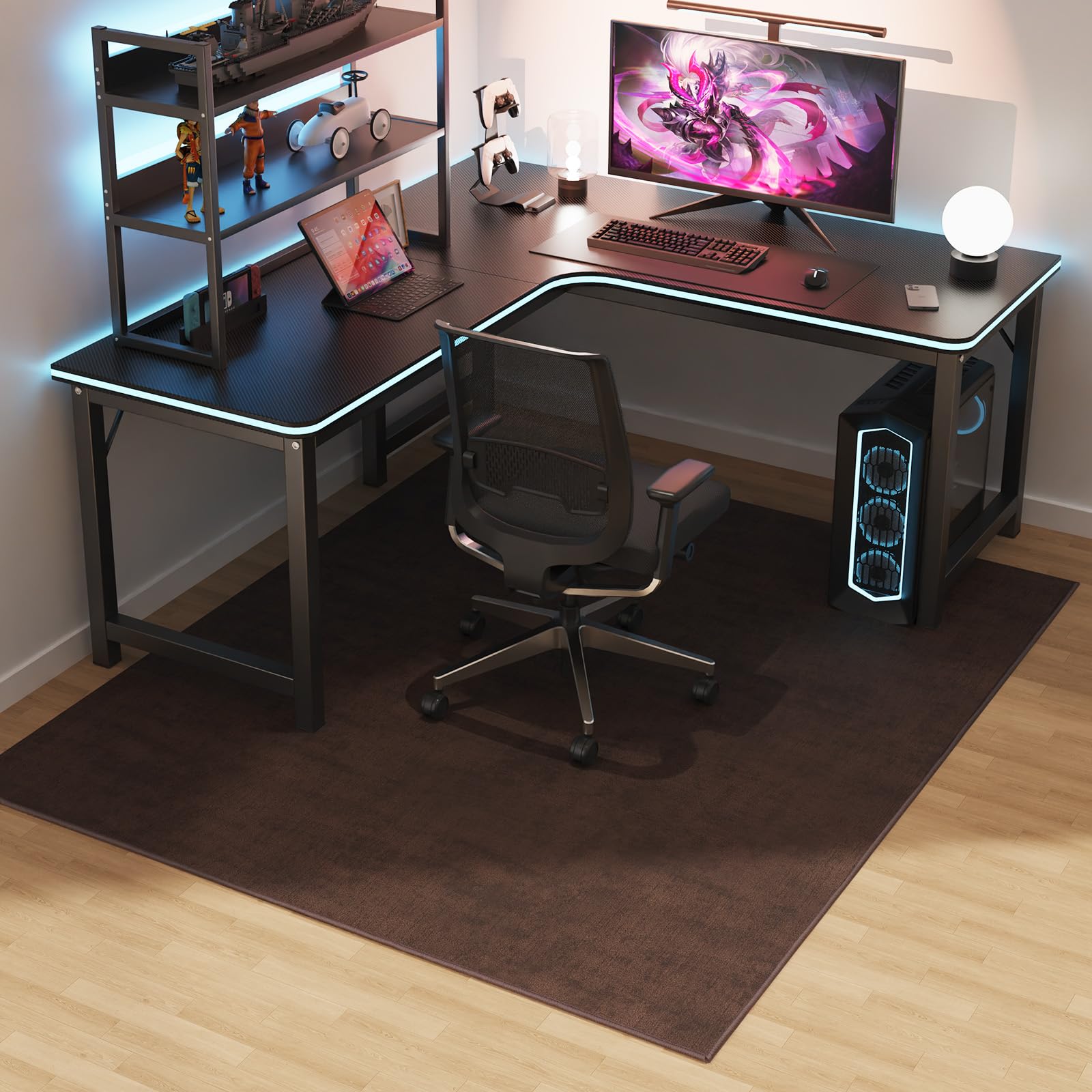 Amazon.co.jp: ZPAI ゲーミングチェアマット フランネル素材 130×160cm
