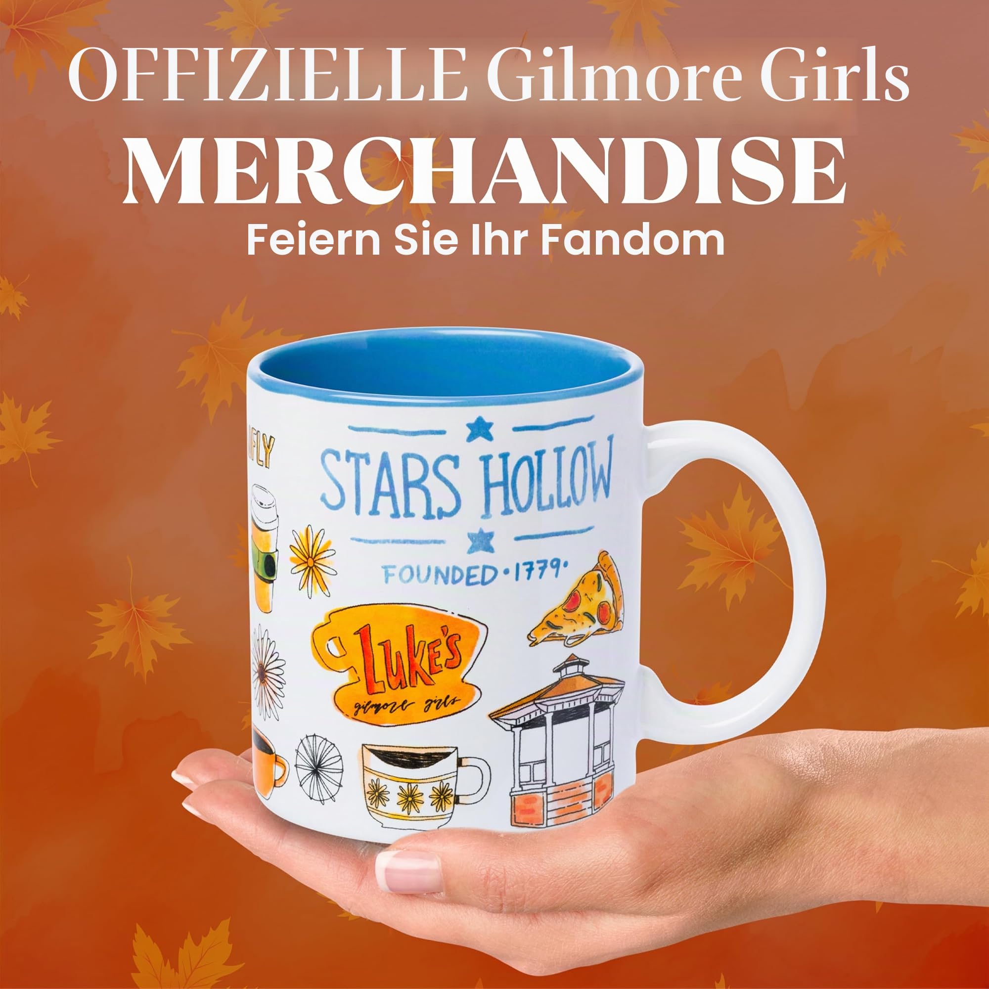 Silver Buffalo Gilmore Girls Destination Locations Icons Keramikbecher, 590 ml