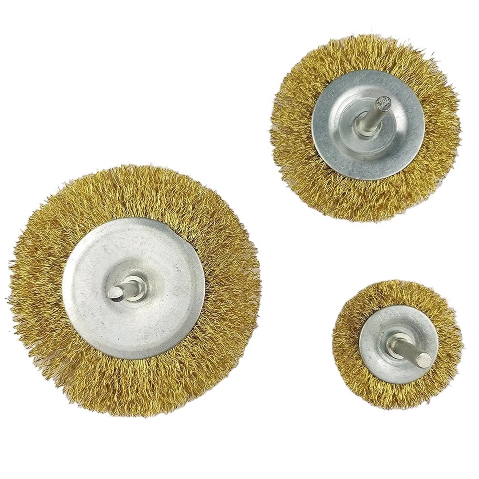 Cepillo de copa con disco de alambre, Cepillo de alambre paralelo con varilla Rueda acero en forma T 2-4 pulgadas 5/10/5 piezas No.B1415(10pcs 2inch)
