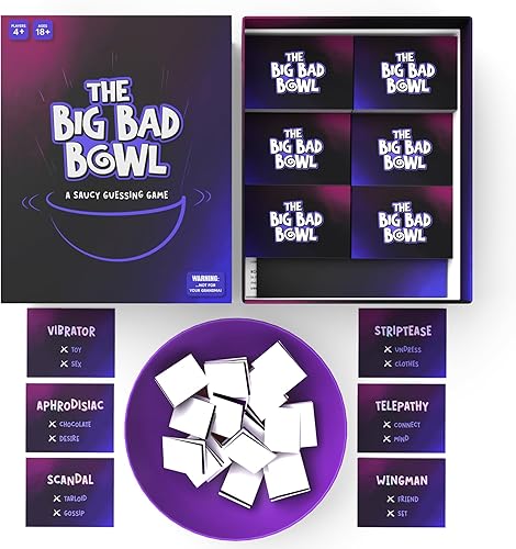 Miniatura 6 de Big Bad Bowl - Juego de fiesta divertido de 600 cartas para adultos, rompehielos atractivos, divertidos desafíos grupales, juego de adivinanzas,