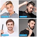 SAFERSKY Quick Hair Styler for Men Electric Beard Straightener Massage Hair Comb Beard Comb Multifunctional Curly Hair Straightening Comb Curler Beard Straightener For Men (White) gallery image