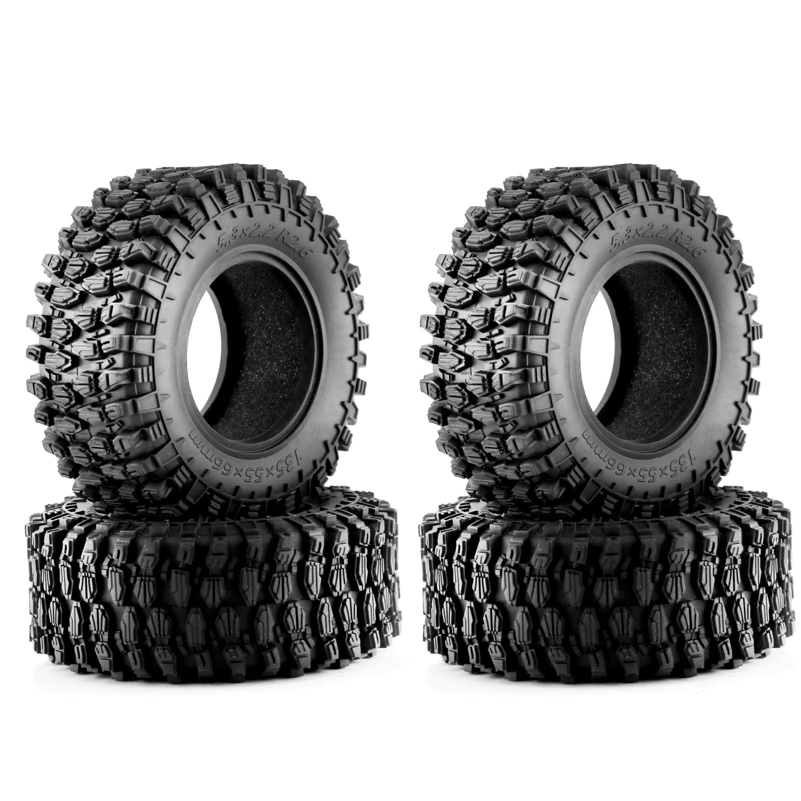 Per RC Auto 1/8 Aggiornamenti Parti Componenti Modifiche Pneumatici In Gomma 2.6 Pollici 135x55x66mm G8 Battistrada Arrampicata Ricambi Modellini RC
