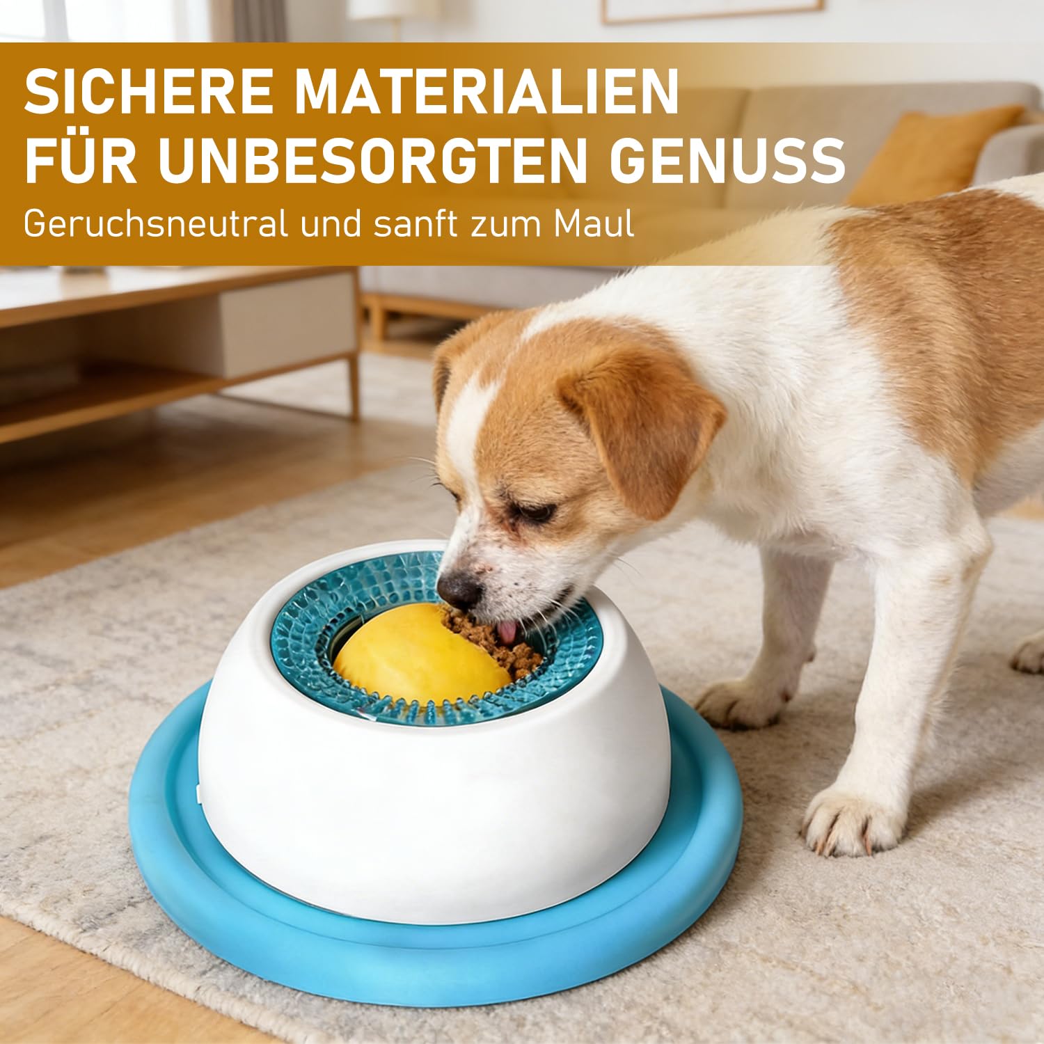 Lick Bowl für Hunde, 2 Stück Schleckball Hund, Hundelickspielzeug, Leckmatte Hund, Schleckball Leckball für Hunde, Leckt Futternapf mit Integrierter Drehkugel, für Hunde Katzen Welpen
