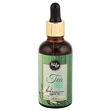 Nify Herbal Tea Tree Essential Oil for Skin, Face, Reduces Acne & Dark Spots, Treats Dandruff- 50 ml
