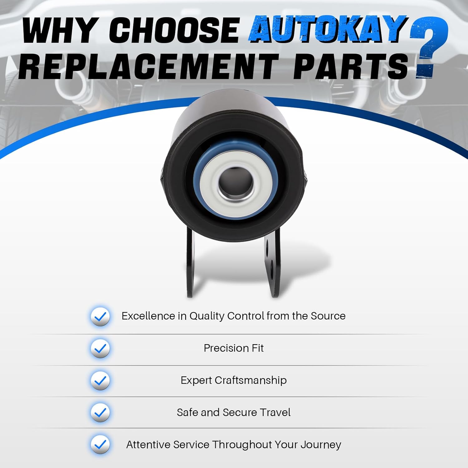 AUTOKAY Front Lower Control Arm Forward Bushing LH RH Pair for Acadia Traverse Outlook