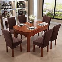 Vista 2 de Fundas para sillas de comedor, fundas para sillas de comedor, fundas elásticas para sillas Parsons, para comedor, cocina, funda protectora