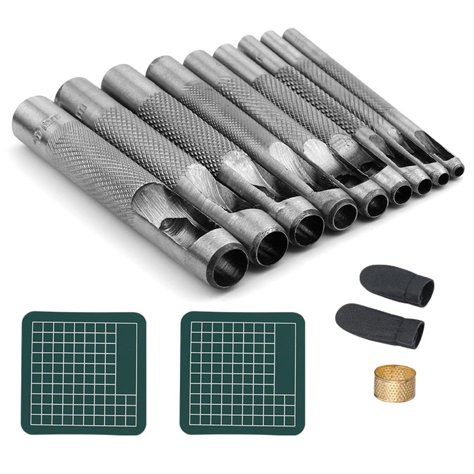 Buxuaaaa Duty Alloy Round Hole Puncher Hollow Leather Hole Punching Tool for Leathercraft Belts Shoes Watch Band Making Round Puncher for Craft