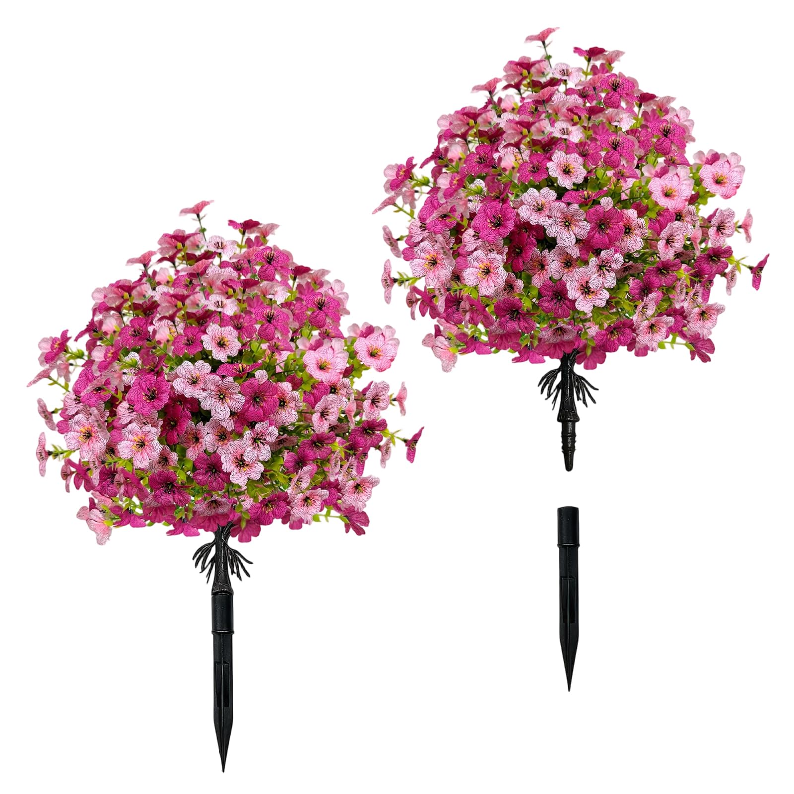 Kaeltsyn Of 2 Artificial Gumtree Grape Mixed Colors Realistic Flowers 45cm for Grass and Garden Colorful Artificial Bouquet
