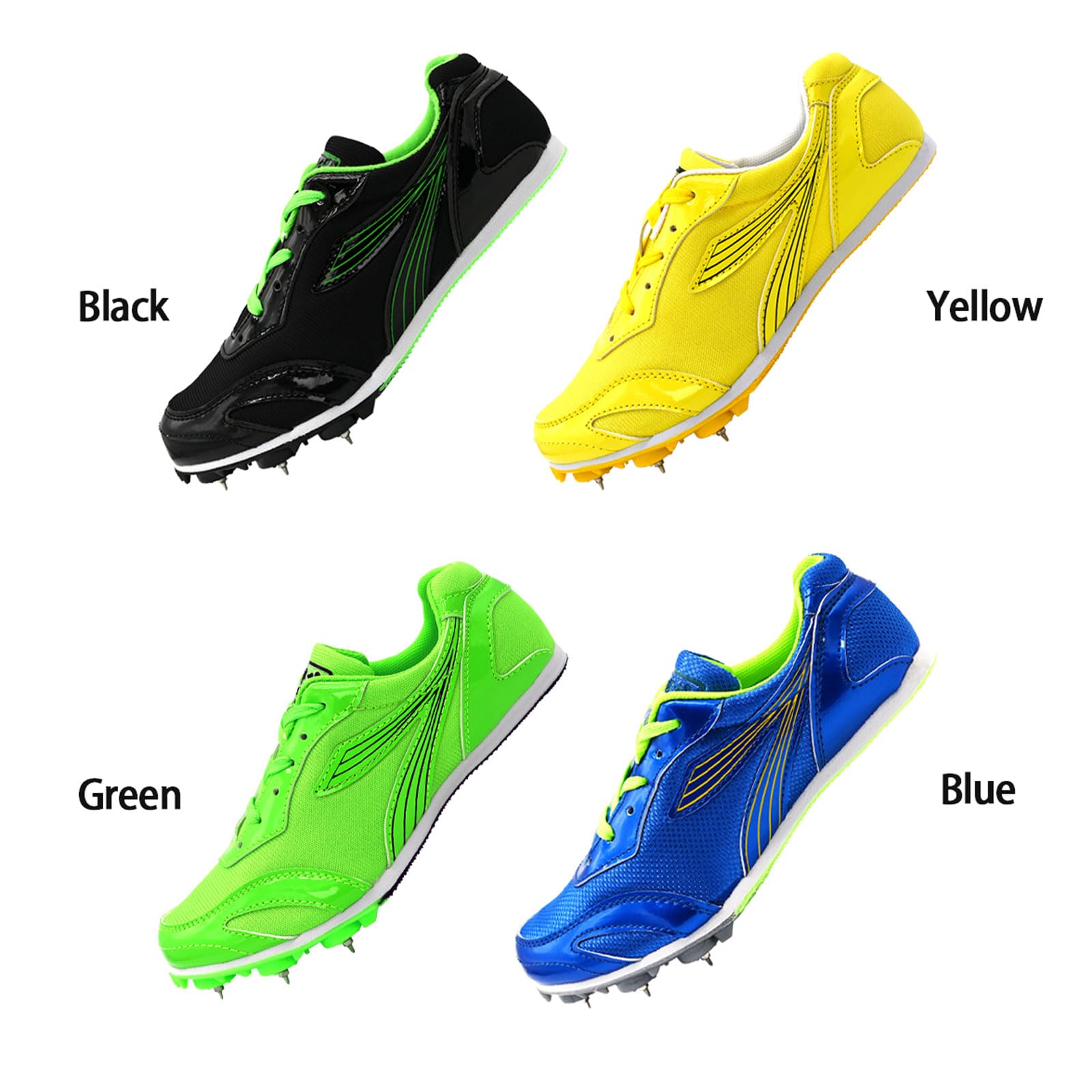 Zapatillas de Clavos Atletismo,Pista Y Campo Zapatillas Correr con Clavos,Zapatillas Deportivas con Clavos De 7 Clavos Juvenil Unisex Zapatos Atletismo Antideslizantes Velocidad Sprint