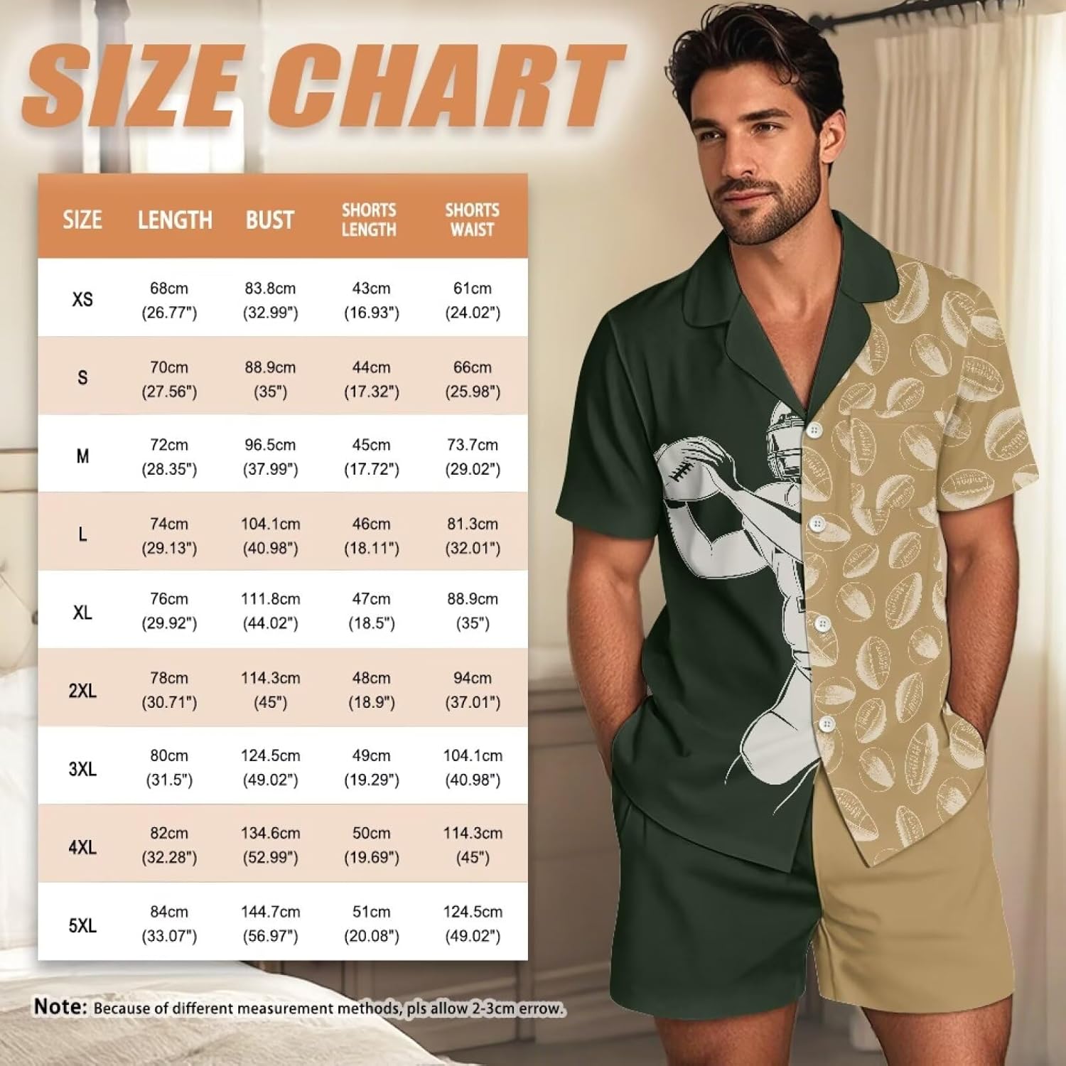 Summer Pajamas Set for Men Short Sleeve Sleepwear Button Down Shirt and Shorts Short Lounge Set XS-5XL
