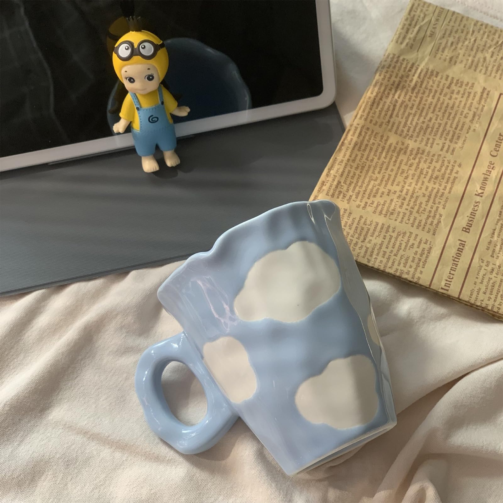 Soulnioi Ceramic Coffee Mug, Cute Cappuccino Cup with Handle - Image 3