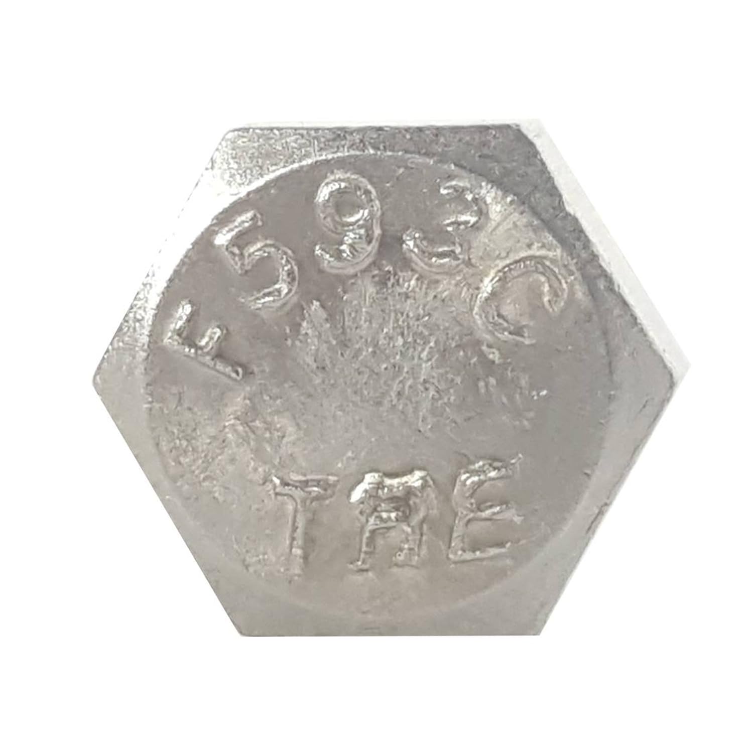 5/8-11 x 2" Hex Head Cap Screw Bolts, External Hex Drive, Stainless Steel 18-8, Full Thread, Bright Finish, Flat Point, Quantity 5