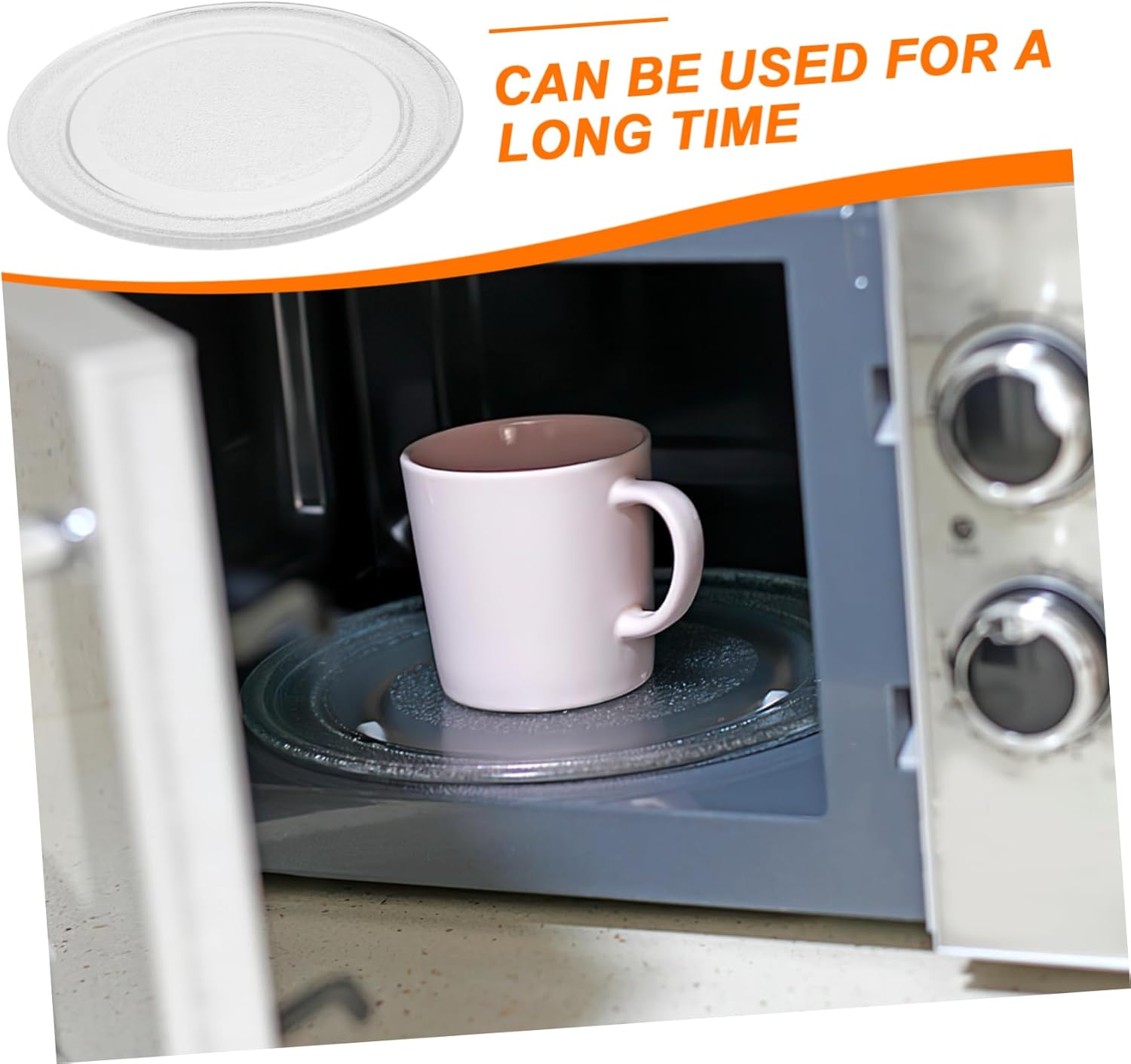 Microwave Turntable Plate Glass Dish for Oven Easy Install Turntable Tray Support