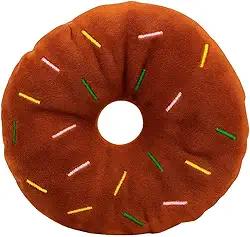 Rosquinha Donuts de Pelúcia com Apito para Cachorro (MARROM)