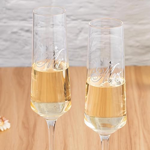 Miniatura 8 de iooiluxry Juego de cuchillos y servidores para tartas de boda, flautas y tenedores de champán para boda, regalos de despedida de soltera, regalos de