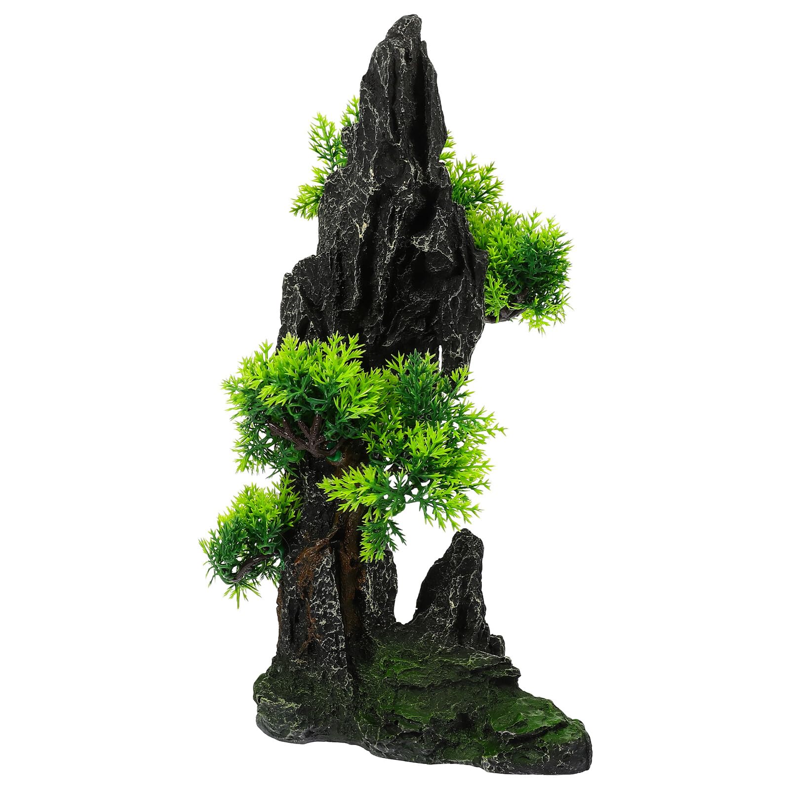 Abaodam Decorazione per Acquario Grande in Resina Montagna Simulata per Paesaggio Acquario Ornamento Roccioso e Realistico per Serbatoio di Pesci Adatto ad Acqua Dolci e Salate