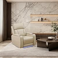 Vista 18 de Juegos de muebles de sala de estar, sofá modular reclinable eléctrico con luces LED, juego de sofá de cuero, sofá reclinable para sala de estar