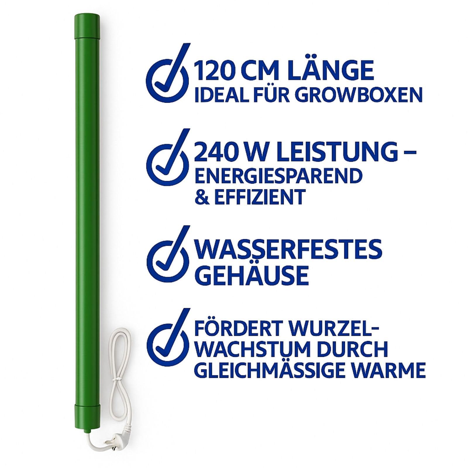 Weedness Calefactor Grow 240 watts 120 cm de largo para cuartos de cultivo y plantas – Cultivo indoor radiador Grow calentamiento rápido y económico
