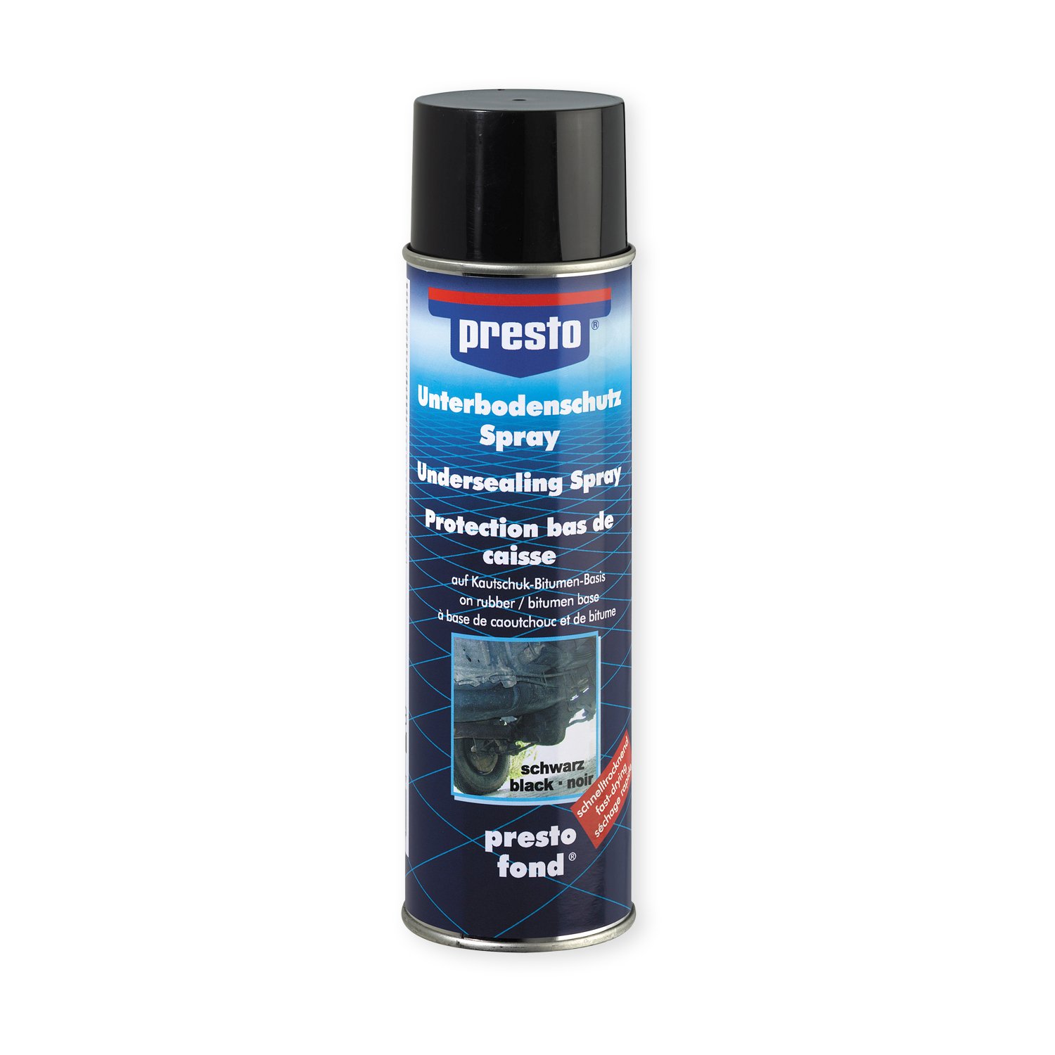 6 X Presto 306017 protezione sottoscocca bitume nero 500 ML