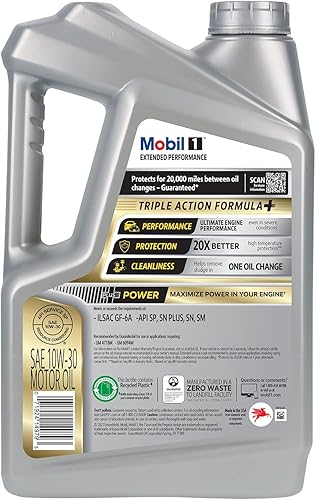 Miniatura 114 de Mobil 1 - Aceite sintético High Mileage 10W-40 para motor, 5 cuartos de galón