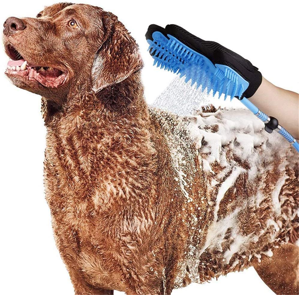 Marrone 2 in 1 Pet Shower Sprayer Bath Massage Brush Scrubber Handheld Dog Shower Sprayer Dog Grooming Hose Sprayer Silicone Dog Shower Head for Bathing Grooming Massage