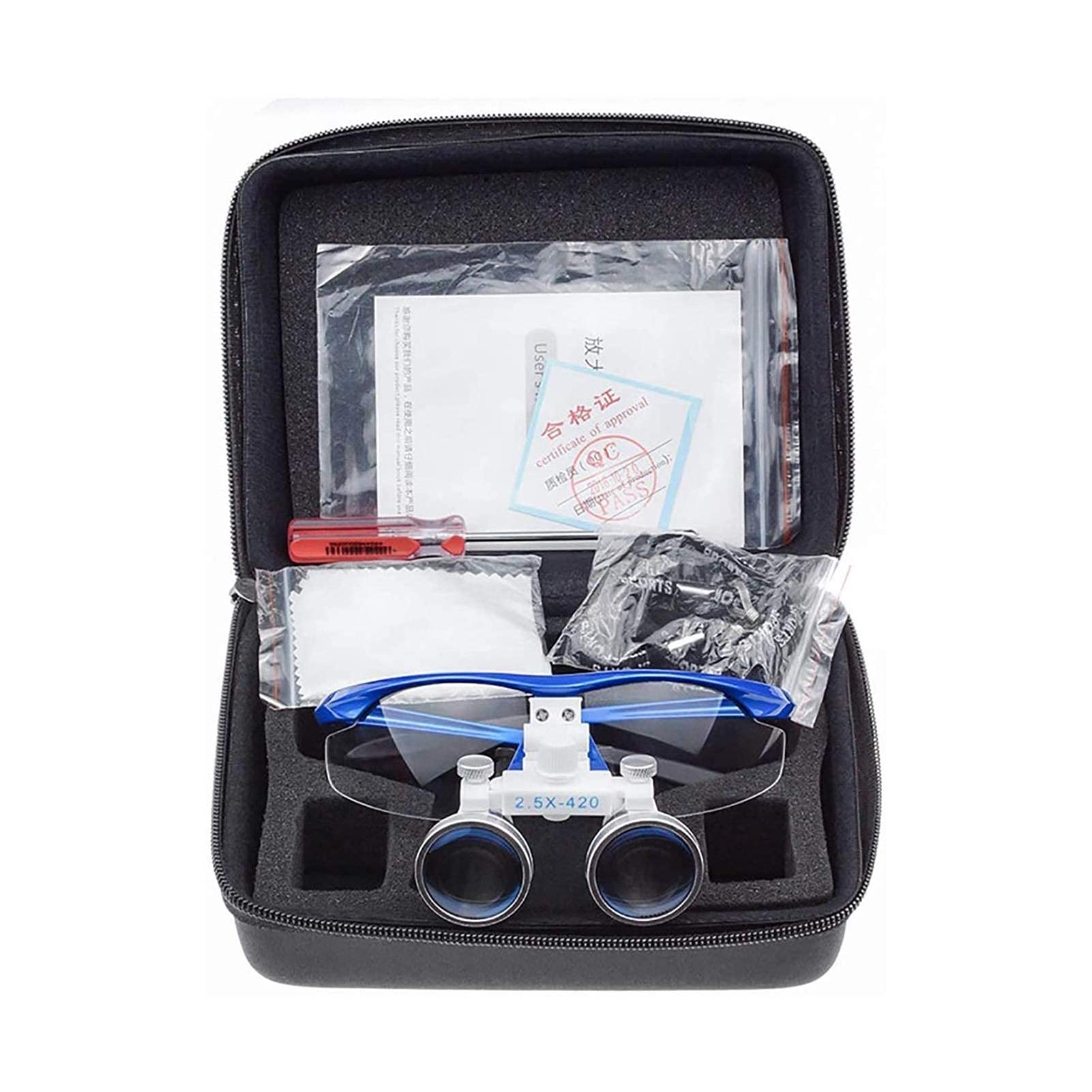 Lupas, Lupas De Aumento, Lupas con Luz Montadas En La Cabeza, Lupa Binocular De Aumento De 2.5X / 3.5X para Dentista, Lectura, Joyería.