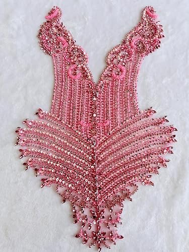 Miniatura 38 de Cuentas de piedras hechas a mano, parches de cristal brillantes para coser en diamantes de imitación, corpiño de encaje, accesorios para decoración