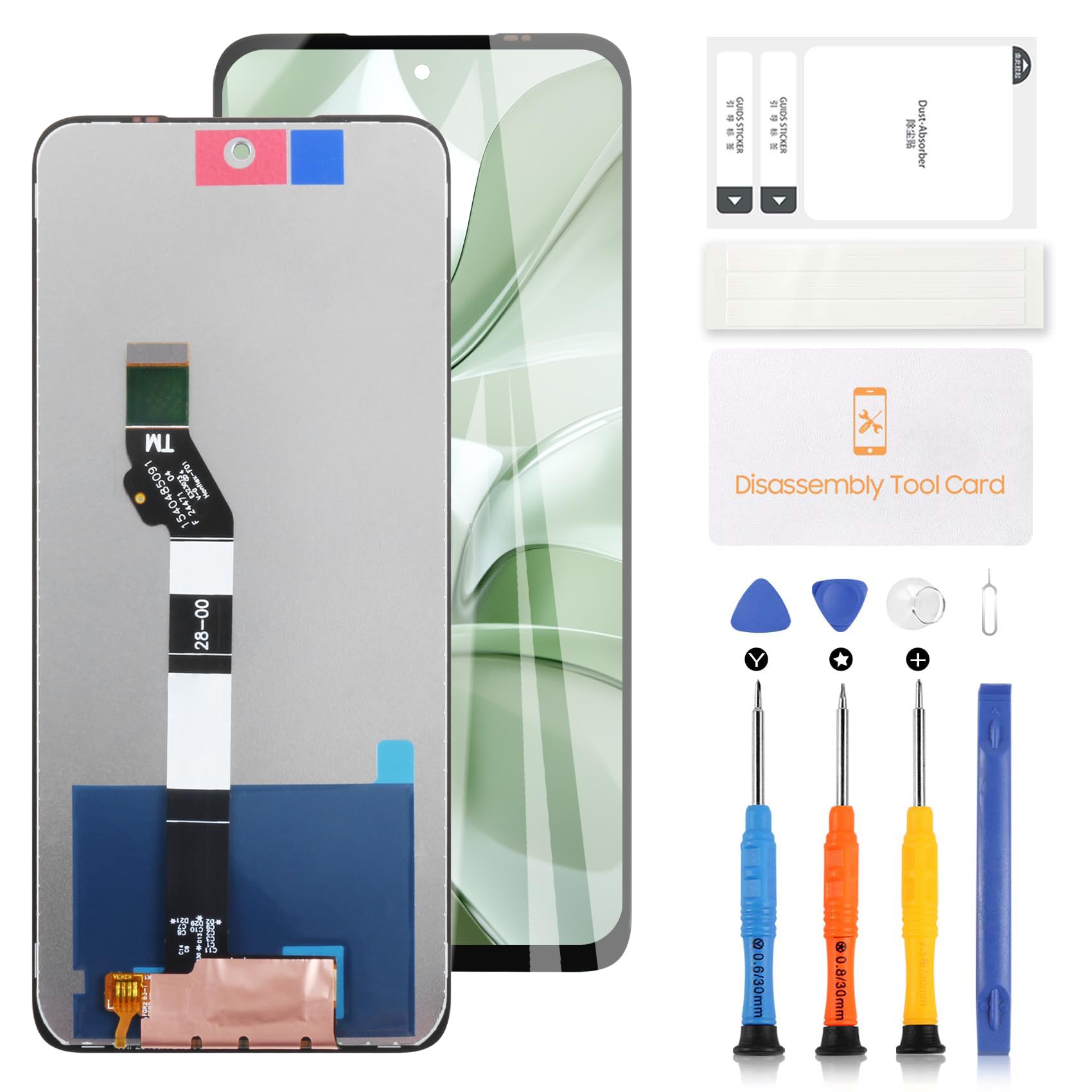 Schermo TFT LCD per Motorola Moto G15 XT2521-3 Schermo di ricambio per Motorola Moto G15 Power XT2521-5 Display LCD Digitizer Touch Screen Kit di montaggio completo con telaio (nero)