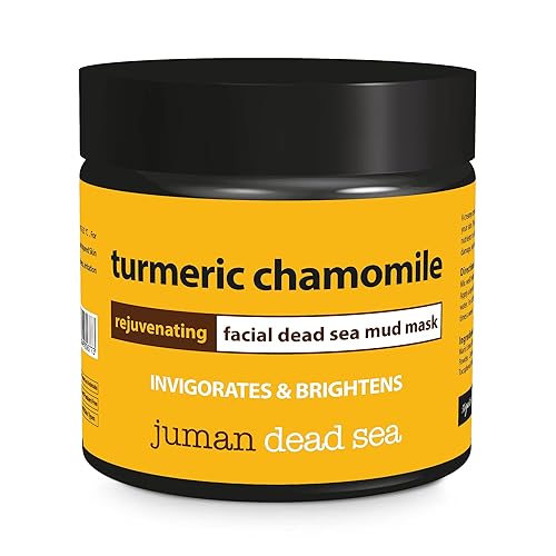 Mascarilla facial rejuvenecedora de manzanilla de cúrcuma natural y auténtica con minerales de sal del mar muerto, vigoriza, sin parabenos, no