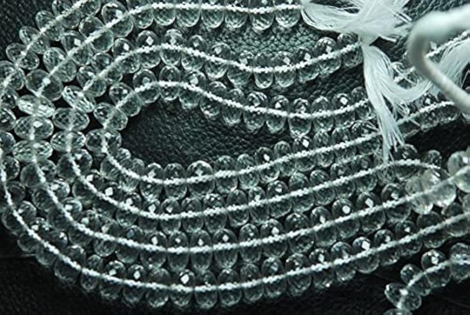 Rondelles de cristal de roche facettées grand format 12-13mm pour enfilage de perles et bijoux DIY