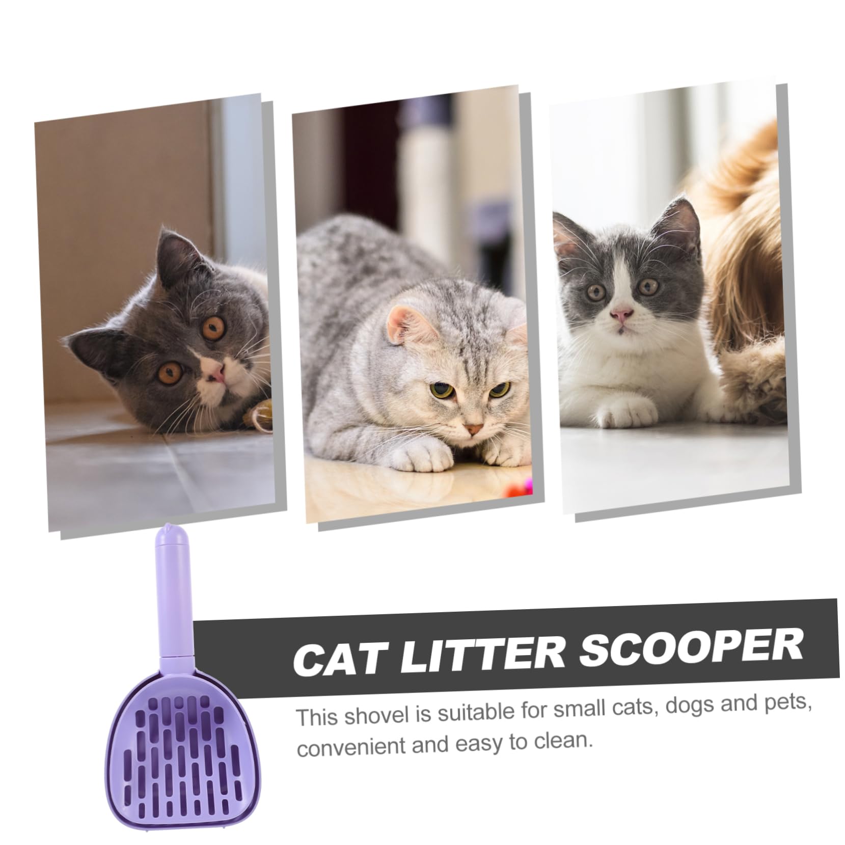 Pala para Arena de Gato, Bandeja de Arena portátil for Gatos, Herramienta eliminación Mascotas, Limpieza del hogar