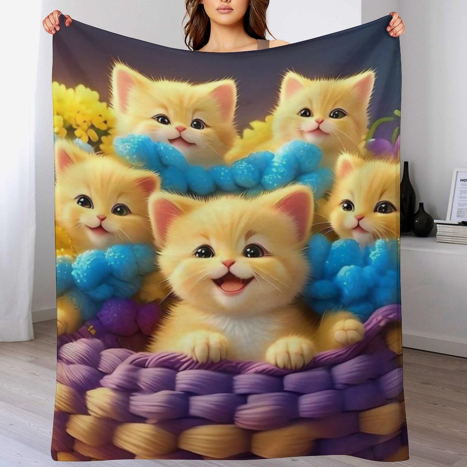 Couverture polaire chat pour des moments de tendresse plaid en flanelle doux et chaud