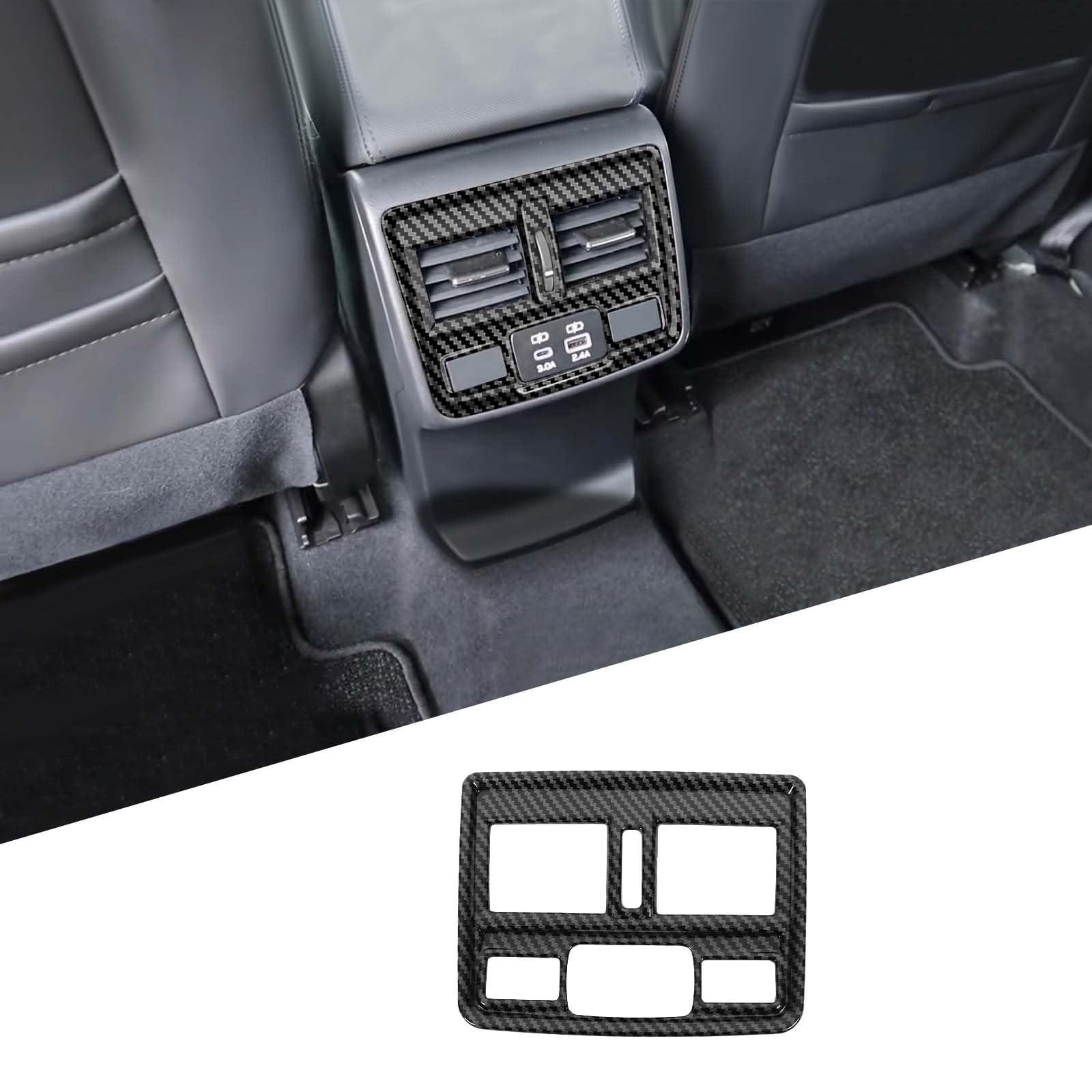 Rear Air Outlet Vent Trim Cover Compatible with Subaru Forester 2025, ABS Rear Row Air Vent Outlet Trim Panel Trim Frame Cover Protection Interior