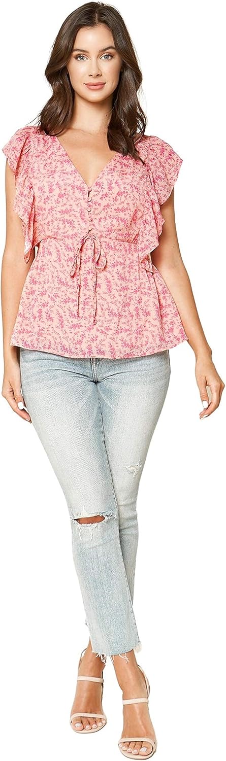 Sugar Lips Women's Somebody to Love Floral Ruffle Top - Image 2