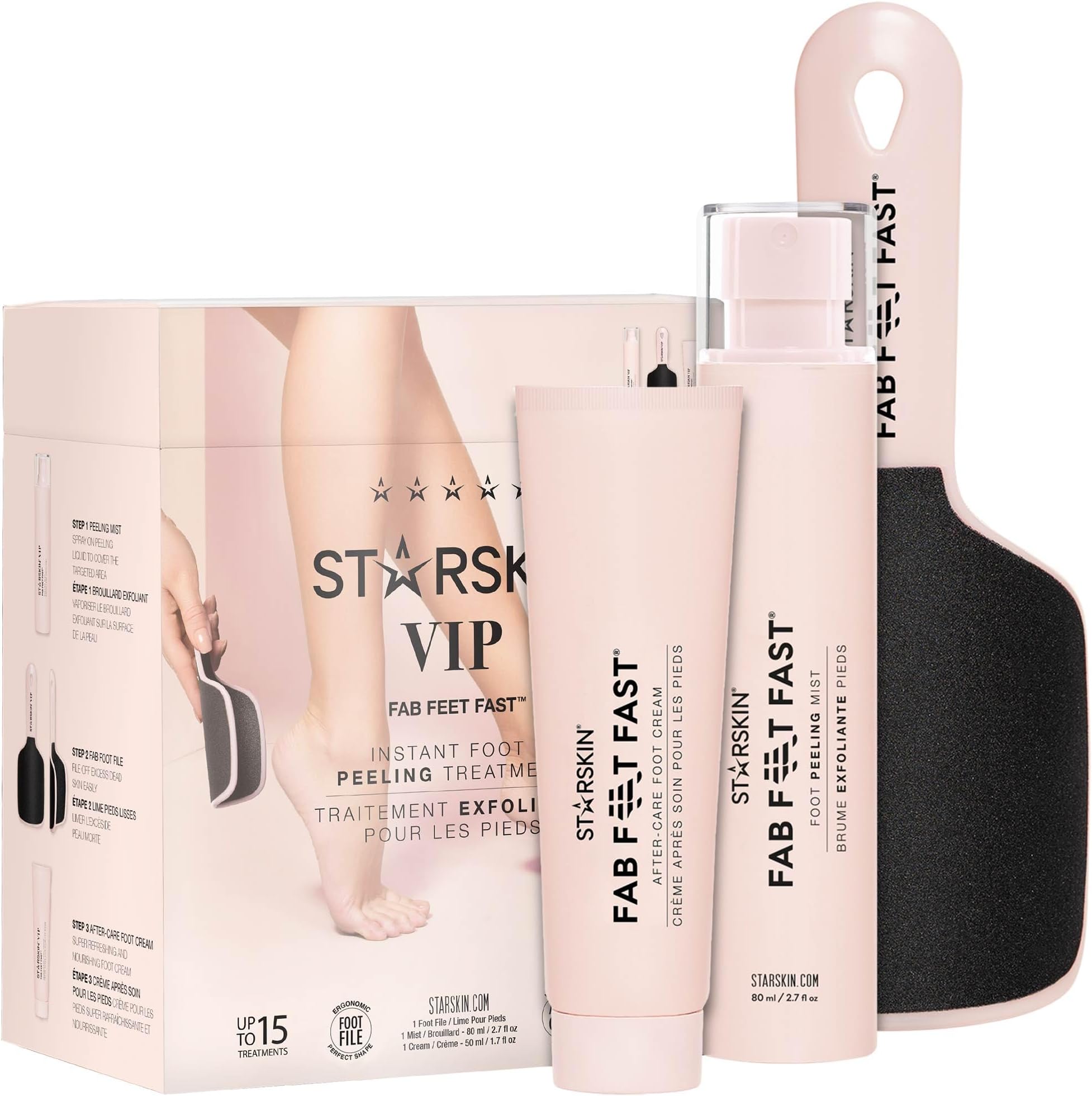 STARSKIN Fab Feet Fast, Instant Foot Peeling Spray, Foot File & Foot Cream for Soft & Smooth Skin, Premium Callus Remover for Rough Cracked & Dry Feet