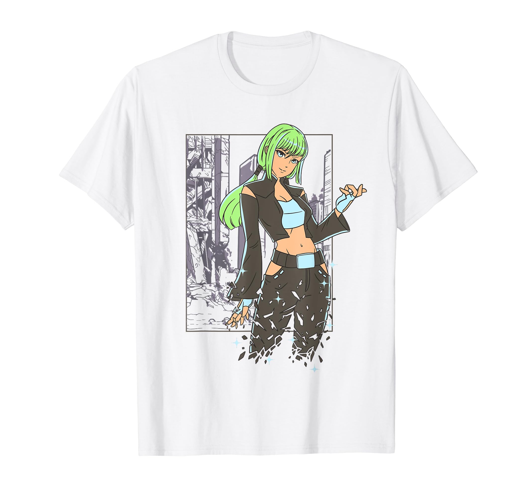 00s SHOOT GREEN DAY アニメ風デザイン Tシャツ Lサイズ 00s SHOOT GREEN DAY アニメ風デザイン Tシャツ Lサイズ - メルカリ