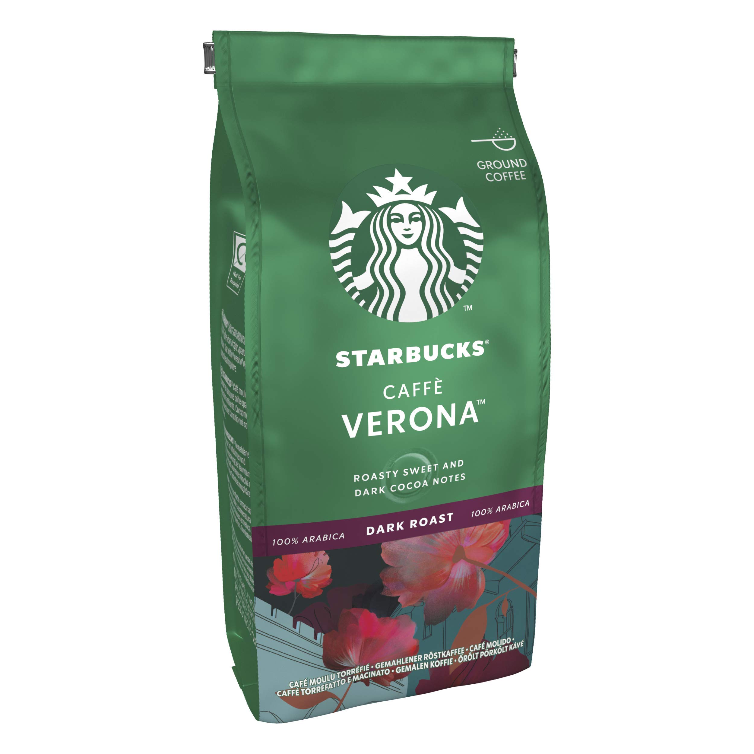 STARBUCKS Pike Place Roast Ganze Kaffeebohnen, Mittlere Röstung (6 x 200g) & Caffe Verona Filterkaffee, Röstkaffee gemahlen, Dunkle Röstung (6 x 200g)