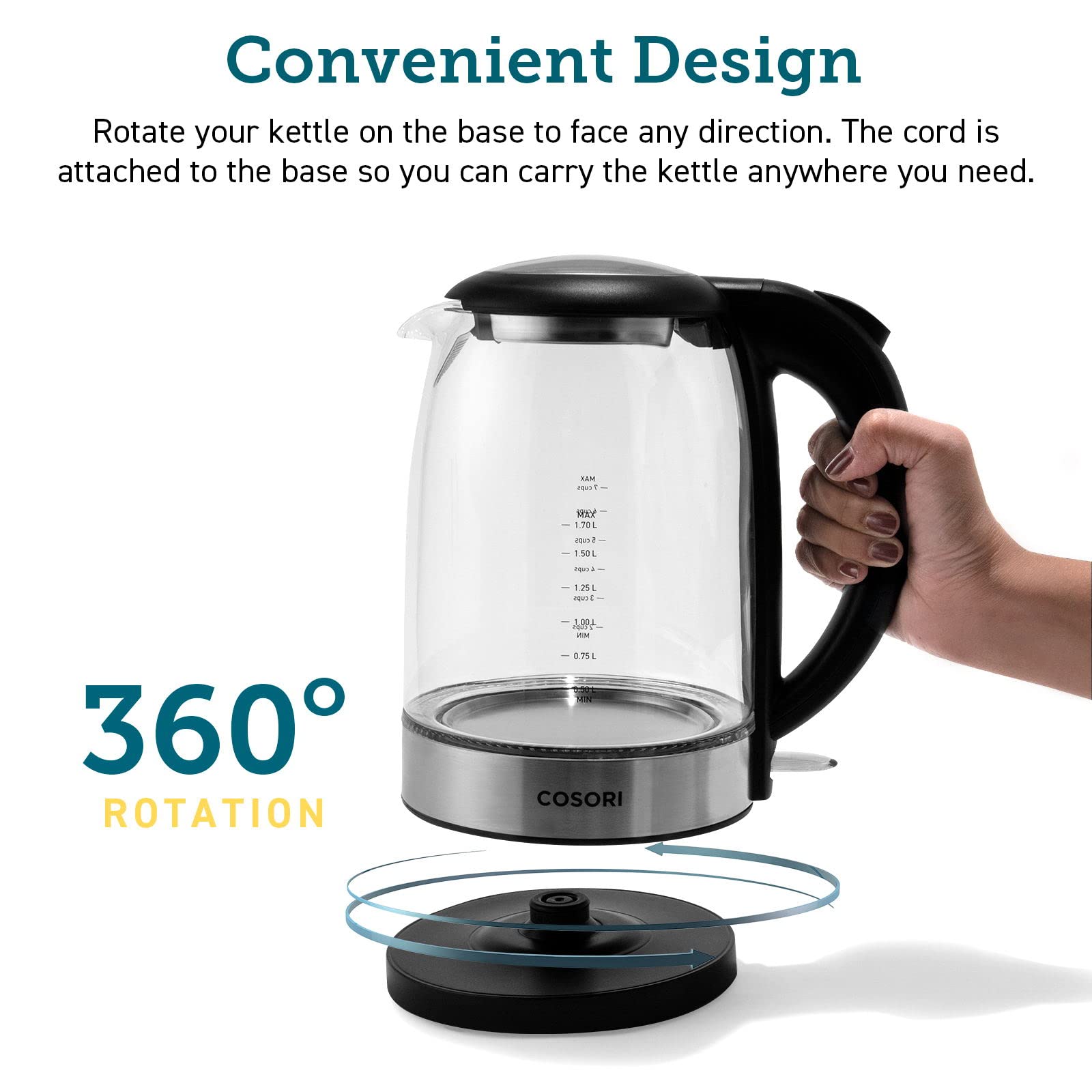 Buy COSORI Electric Kettle for Boiling Water, Stainless Steel Filter