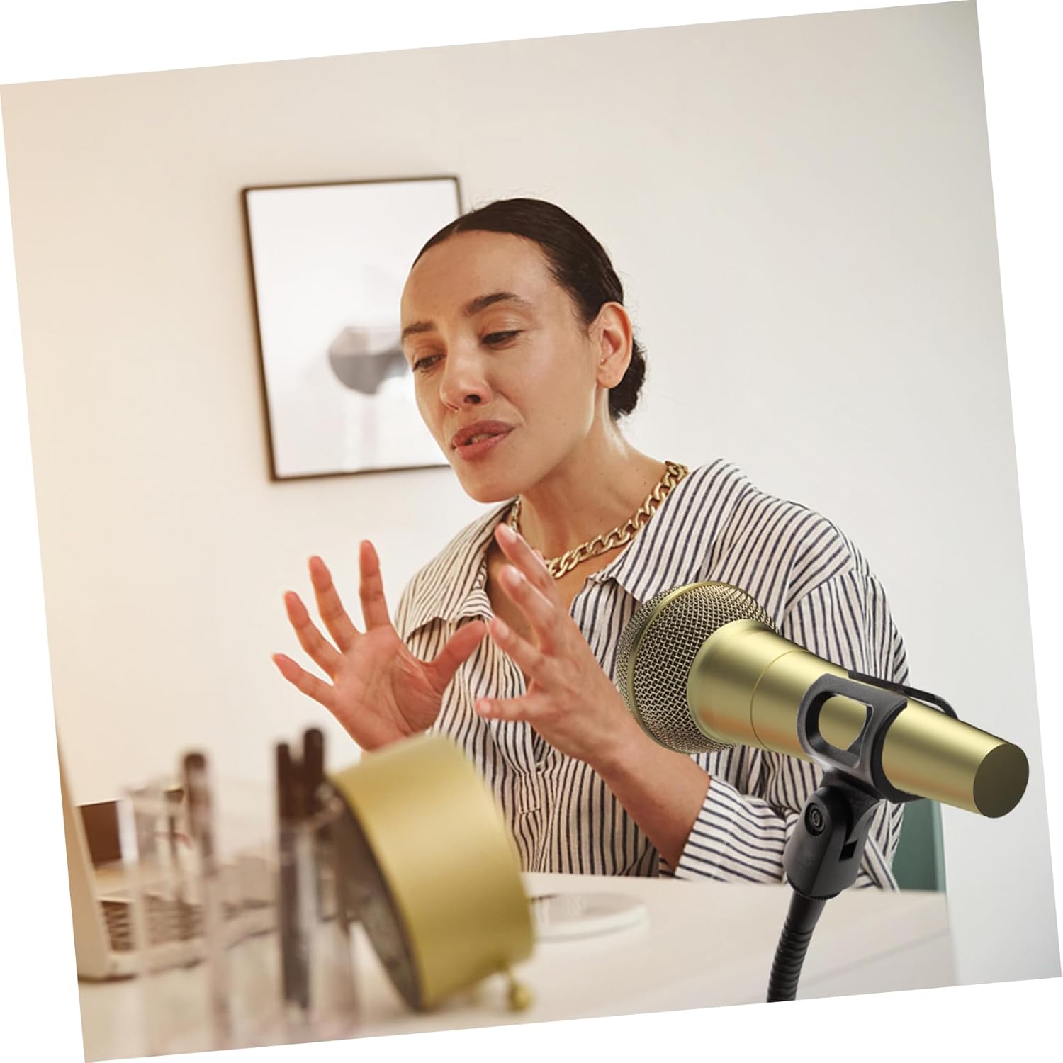 1set Adjustable Floor Microphone Stand Tripod Base for Stable Use Live Performances and Recording Mic Holder for Includes Carry Bag