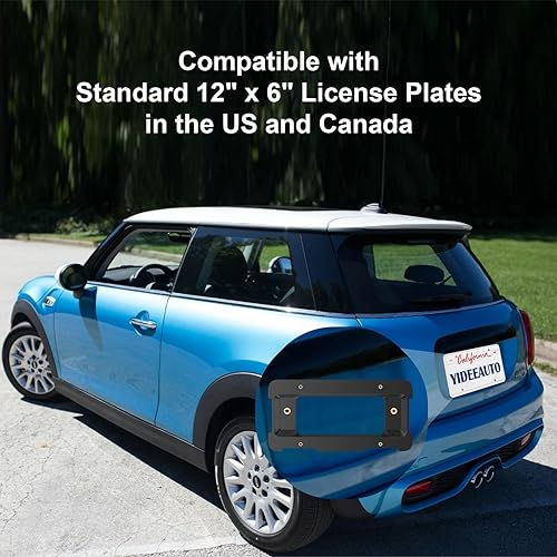 Miniatura 8 de Soporte trasero para placa de matrícula compatible con BMW 1/2/3/4/5/6 Series X1 X3 X4 X5 X6 Z4, repuesto para 51187160607 511882380615 Soporte de