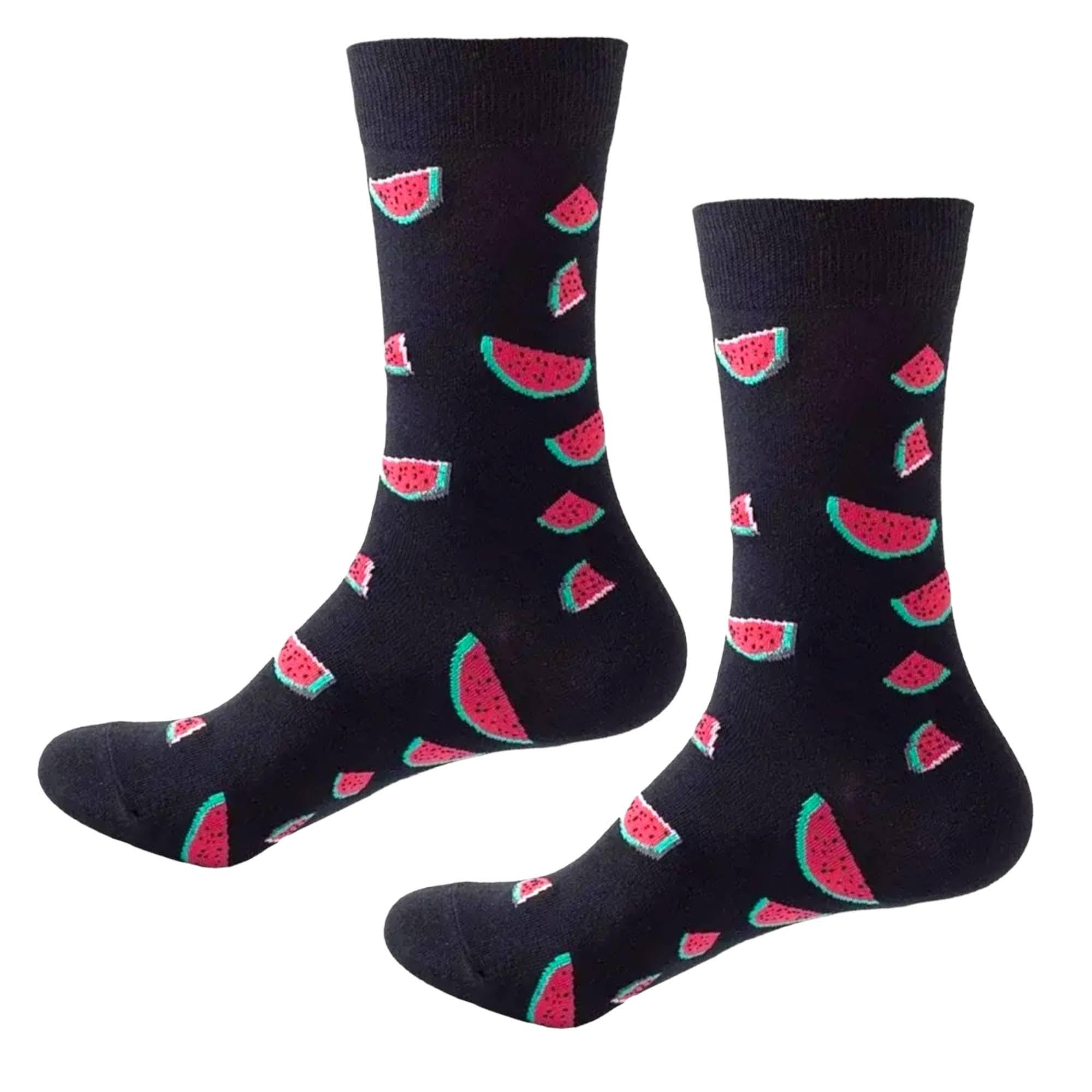 Calzini Divertenti Con Anguria - Misto Cotone - Idea Regalo Natale Uomo E Donna - Taglia Unica 38-46