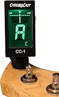 Vista 3 de ChromaCast Paquete de 2 afinadores de clip profesional CC-1 para todos los instrumentos (modos de múltiples teclas), con modos de guitarra, ukelele